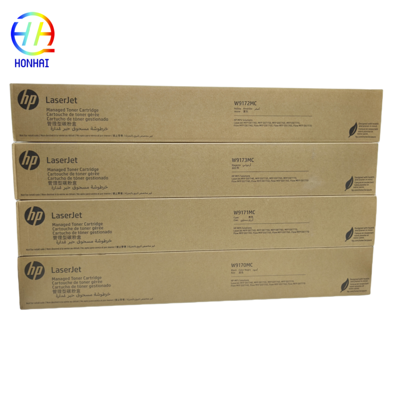 Original New Toner Cartridge W9170MC W9171MC W9172MC W9173MC for HP Color Laserjet Managed MFP E87740dn E87750dn E87760dn E87770dn Original Printer parts Toner