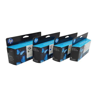 بطاقة الحبر الأصلية لـ HP 72 T770 T790 T795 T610 T620 T1100 T1120 T1200 T1300 T2300 ستة ألوان C9370A C9371A C9372A C9373A C9374A C9403A 130ml